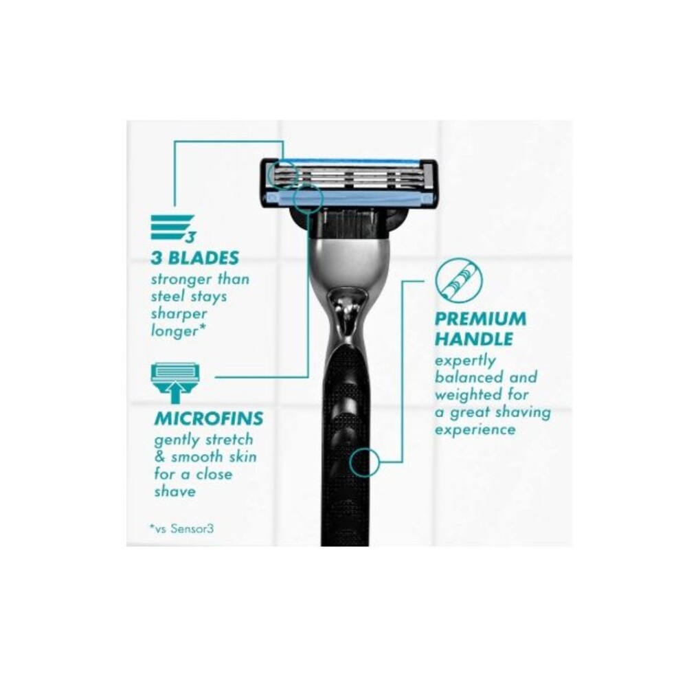 Gillette Mach3 Razor for Men, 1 Razor Handle + 2 Blade Refills - Picture 2 of 10